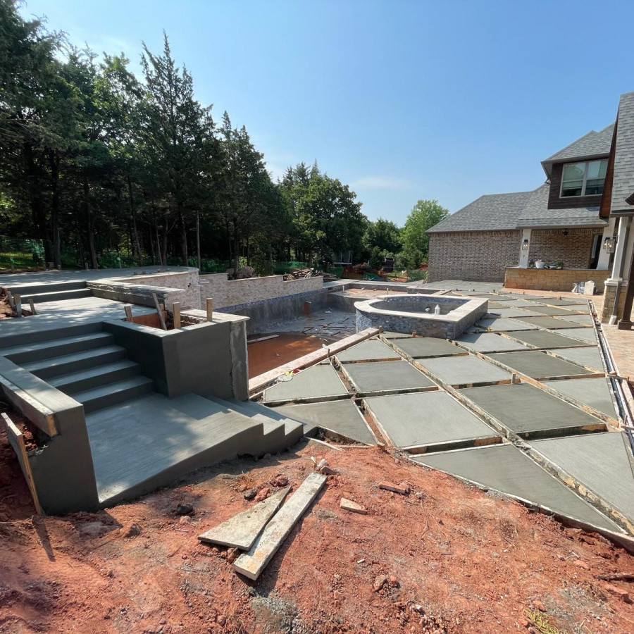 Pool Deck with Steps