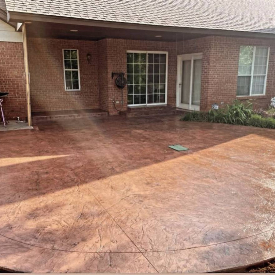 Patio Stamp finish with color 